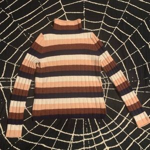 Madewell Striped Turtleneck Sweater XXS